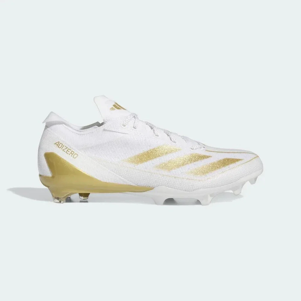 Adidas Adizero Electric IE4381 Mens 9 White Gold Metallic Football Cleats RHS622 - Picture 10 of 10